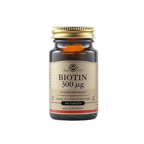 Solgar Biotin Βιταμίνη 300mcg 100 x 1 ταμπλέτες