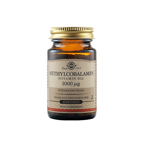 Solgar Methylcobalamin Vitamin B12 Βιταμίνη για την Υγεία του Νευρικού Συστήματος 1000mcg 30 υπογλώσσια δισκία