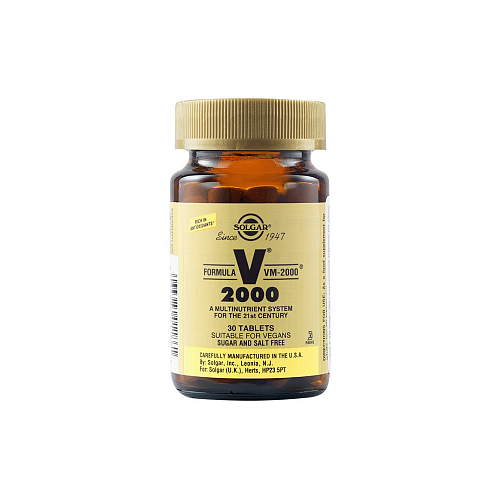 Solgar Formula VM-2000 Πολυβιταμίνη για Ενέργεια & Ενίσχυση του Ανοσοποιητικού 30 x 1 ταμπλέτες