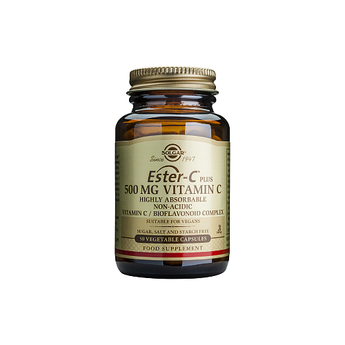 Solgar Ester-C Plus Βιταμίνη για Ενίσχυση του Ανοσοποιητικού, τo Δέρμα & Αντιοξειδωτική δράση 500mg 50 φυτικές κάψουλες