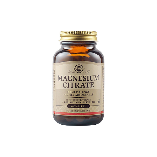Solgar Magnesium Citrate 200mg 60 ταμπλέτες