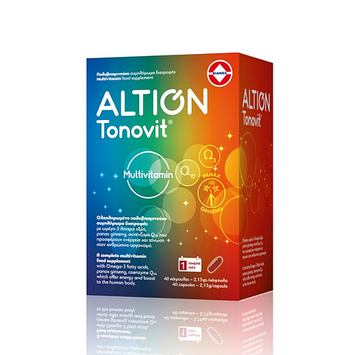 Altion Tonovit Multivitamin Πολυβιταμίνη για Ενέργεια & Ενίσχυση του Ανοσοποιητικού 40 κάψουλες