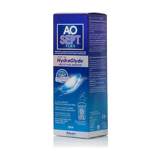 Alcon Aosept Plus Hydraglyde Υγρό Φακών Επαφής 360ml