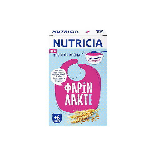 Nutricia Βρεφική Κρέμα Φαρίν Λακτέ με Γεύση Φαρίν Λακτέ Χωρίς Προσθήκη Ζάχαρης 250gr για 6+ Μηνών