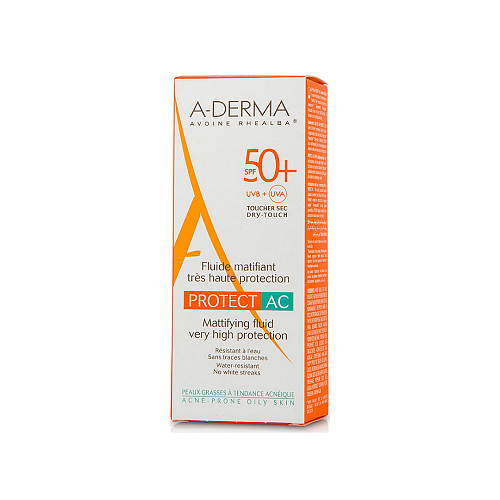 A-Derma Mattifying Fluid Protect AC SPF50+ Αντηλιακή Κρέμα 40ml