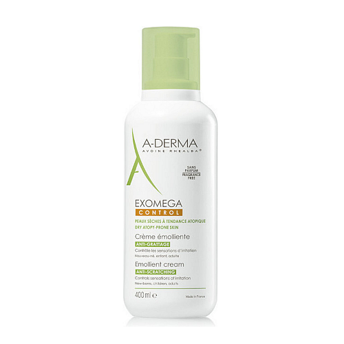 A-Derma Exomega Control Ενυδατική Κρέμα Ανάπλασης για Ατοπικές Επιδερμίδες 400ml