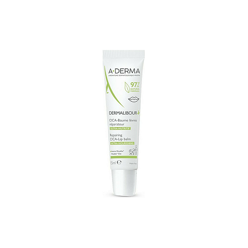 A-Derma Repairing CICA-Lip Ultra-Nourishing Dermalibour+ Lip Balm για Σκασμένα Χείλη 15ml