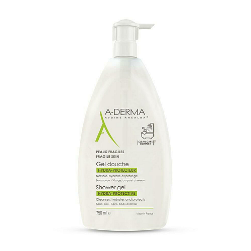 A-Derma Hydra-Protective Αφρόλουτρο σε Gel για Μαλλιά, Πρόσωπο & Σώμα 500ml