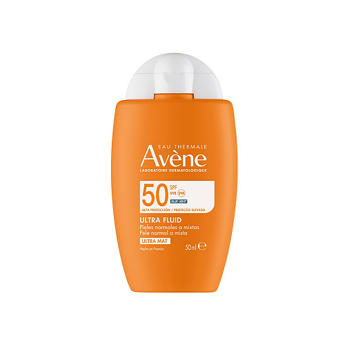 Eau Thermale Avène Ultra Fluid Invisible Αδιάβροχη Αντηλιακή Κρέμα Προσώπου SPF50+ 50ml
