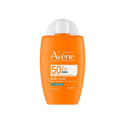 Eau Thermale Avène Ultra Fluid Oil Control Αδιάβροχη Αντηλιακή Λοσιόν Προσώπου SPF50+ 50ml