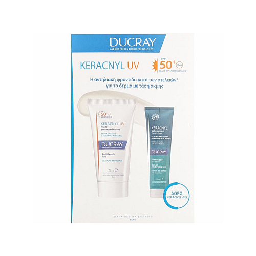 Ducray Promo Keracnyl UV Σετ με Αντηλιακό Προσώπου SPF50 2τμχ