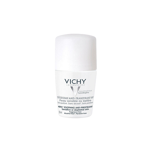 Vichy Soothing για Ευαίσθητες ή Αποτριχωμένες Επιδερμίδες Αποσμητικό 48h σε Roll-On 50ml