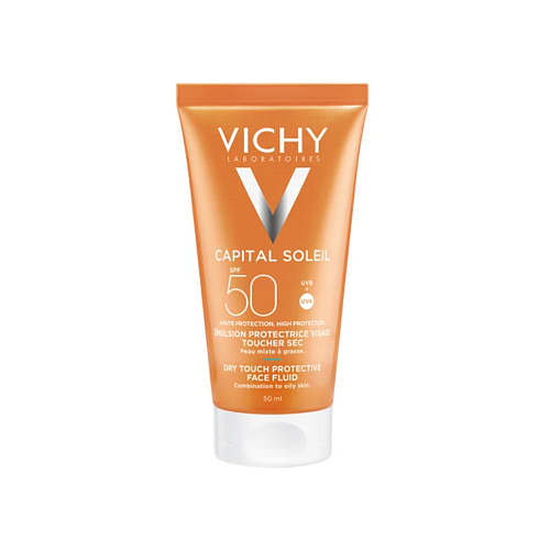 Vichy Capital Soleil Velvety Αδιάβροχη Αντηλιακή Κρέμα Προσώπου SPF50 50ml