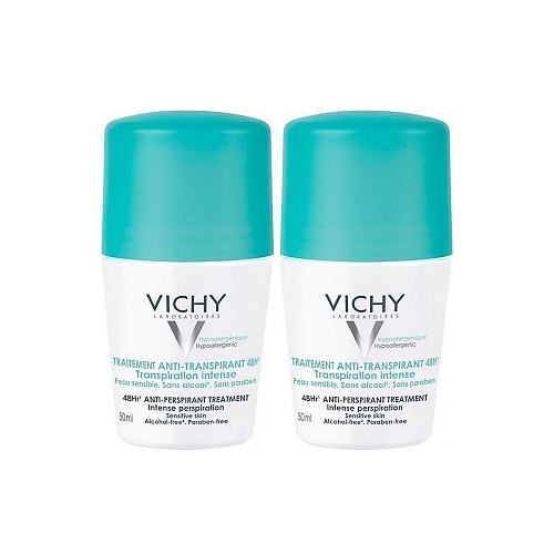 Vichy Anti-Transpirant Treatment Intense Αποσμητικό 48h σε Roll-On 2x50ml