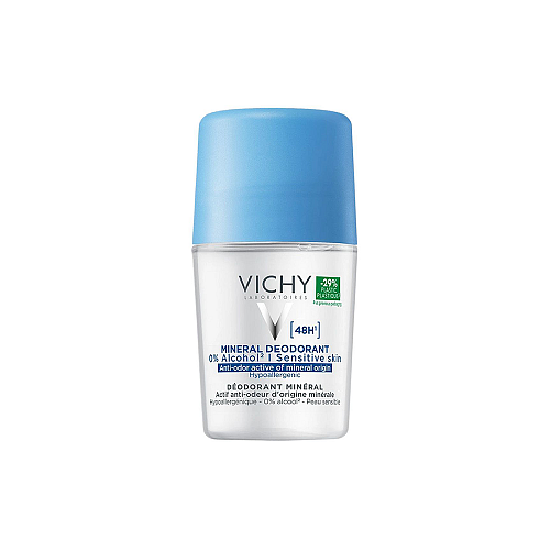 Vichy Deodorant Dermo-Tolerance Mineral 48h Αποσμητικό Roll-On χωρίς Άλατα Αλουμινίου, 50ml