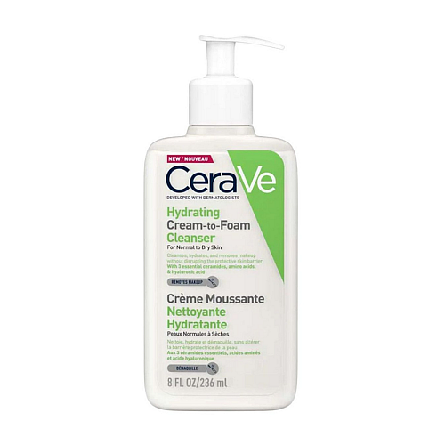 CeraVe Hydrating Cream to Foam Κρέμα Καθαρισμού Προσώπου 236ml