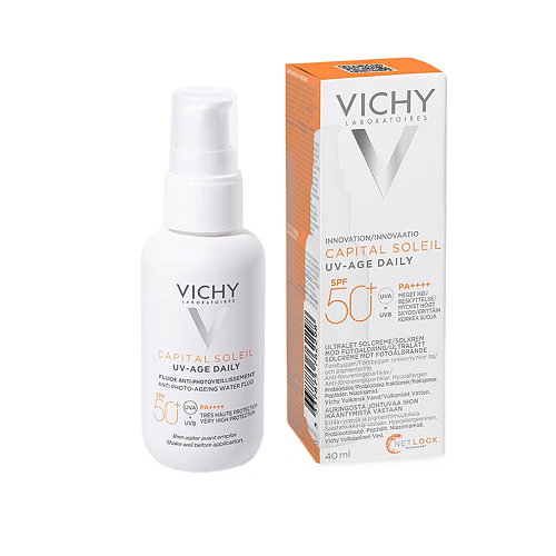 Vichy Capital Soleil UV-Age Daily Αδιάβροχη Αντηλιακή Κρέμα Προσώπου SPF50 40ml