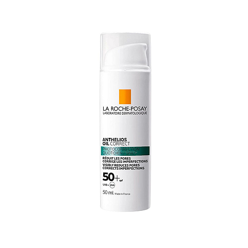 La Roche Posay Anthelios Oil Correct Photocorrection Daily Gel Cream SPF50+ Αντηλιακό Προσώπου για Λιπαρό Δέρμα με Ατέλειες, 50ml