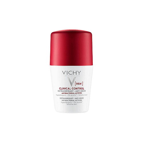 Vichy Clinical Control 96h Deodorant Anti-Odor Roll-on Υποαλλεργικό Αποσμητικό Roll-on Κατά του Ιδρώτα & της Κακοσμίας για Ευαίσθητες Επιδερμίδες, 50ml