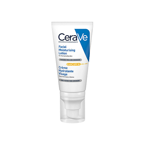 CeraVe AM Facial Moisturising Lotion SPF50 Ενυδατική Κρέμα Προσώπου Υψηλής Προστασίας για Κανονικό προς Ξηρό Δέρμα, 52ml