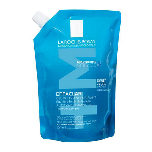 La Roche Posay Effaclar Refill Gel Καθαρισμού Προσώπου για Ακνεϊκές Επιδερμίδες 400ml