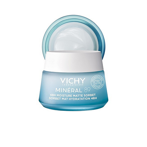 Vichy Minéral 89 Matte Sorbet Light 48ωρο Gel Προσώπου για Ενυδάτωση & Ρύθμιση Λιπαρότητας με Υαλουρονικό Οξύ & Νιασιναμίδη 50ml