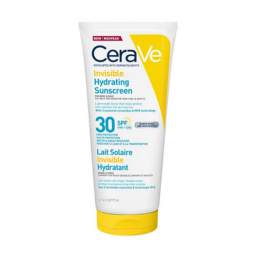 CeraVe Invisible Hydrating Sunscreen Αντηλιακό Προσώπου SPF30 177ml