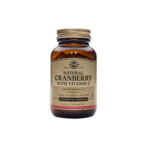 Solgar Natural Cranberry with Vitamin C 60 φυτικές κάψουλες