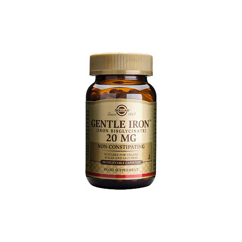 Solgar Gentle Iron 20mg με Βιταμίνη C 90 φυτικές κάψουλες