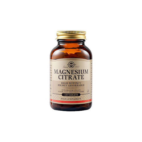 Solgar Magnesium Citrate 200mg 120 ταμπλέτες