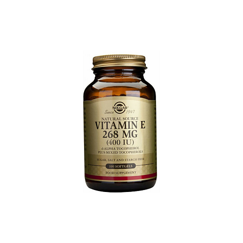 Solgar Vitamin E Βιταμίνη για τo Δέρμα & Αντιοξειδωτική δράση 400iu 268mg 100 μαλακές κάψουλες