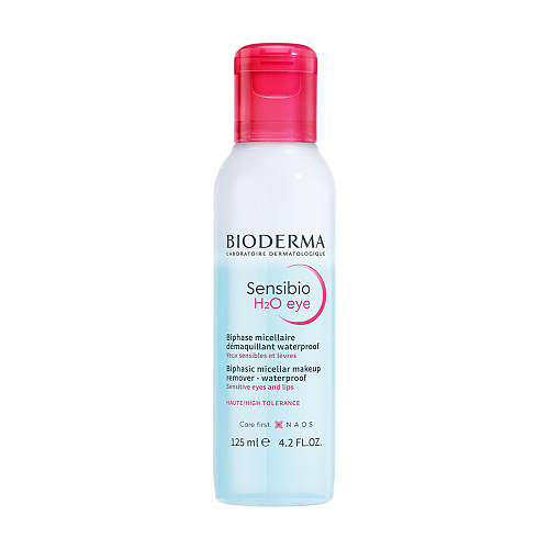 Bioderma Sensibio H2O Εye Διφασικό Nερό Micellaire για Ντεμακιγιάζ Ματιών & Χειλιών για Ευαίσθητο Δέρμα, 125ml