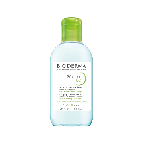 Bioderma Sebium Η2Ο Micellar Water Αφαίρεσης Μακιγιάζ Προσώπου για Ακνεϊκές Επιδερμίδες 250ml