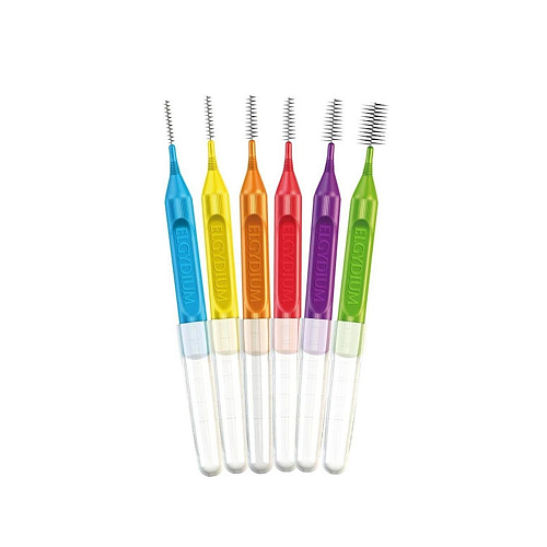 Elgydium Mono Compact Μεσοδόντια Βουρτσάκια 0.6mm Πορτοκαλί 4τμχ
