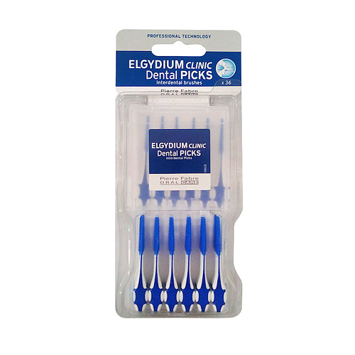 Elgydium Dental Picks Μεσοδόντιες Οδοντογλυφίδες Μπλε 36τμχ