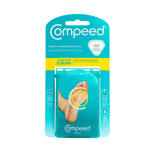 Compeed Μεσαία Επιθέματα για Σκληρύνσεις, 6τμχ.