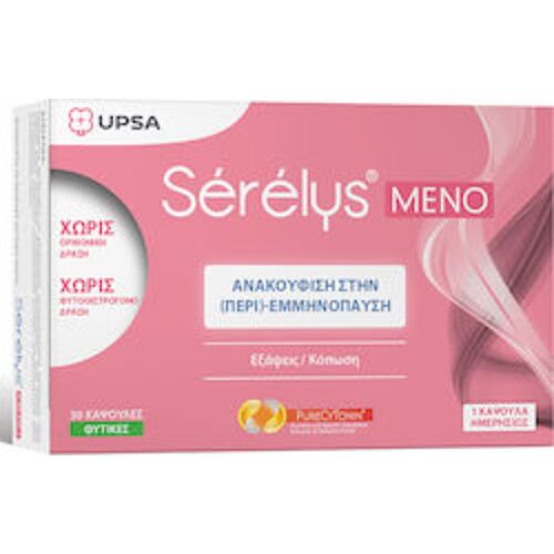 UPSA Serelys Meno Συμπλήρωμα για την Εμμηνόπαυση 30 φυτικές κάψουλες