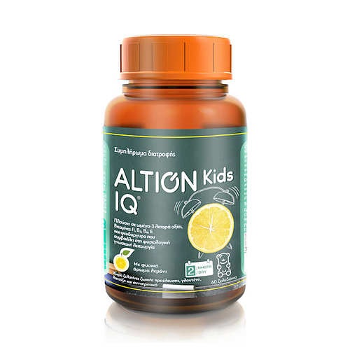Altion Kids IQ Πολυβιταμίνη για το Νευρικό Σύστημα & Αντιοξειδωτική δράση Λεμόνι 60 x 1 ζελεδάκια
