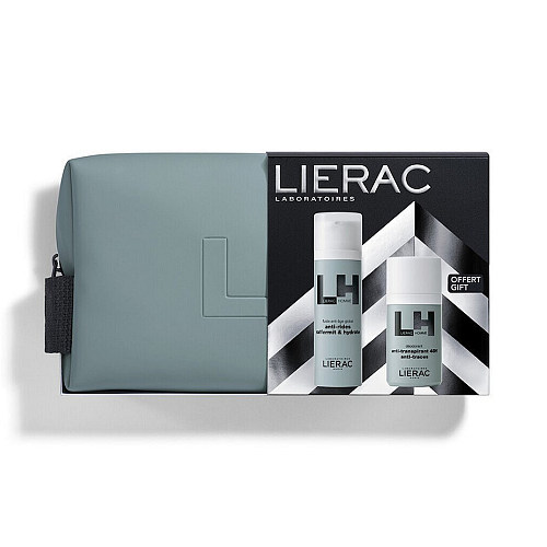 Lierac Homme Global Anti-ageing Fluid Αντιγηραντική κρέμα Προσώπου 50ml & Ανδρικό Αποσμητικό 50ml & Νεσεσέρ
