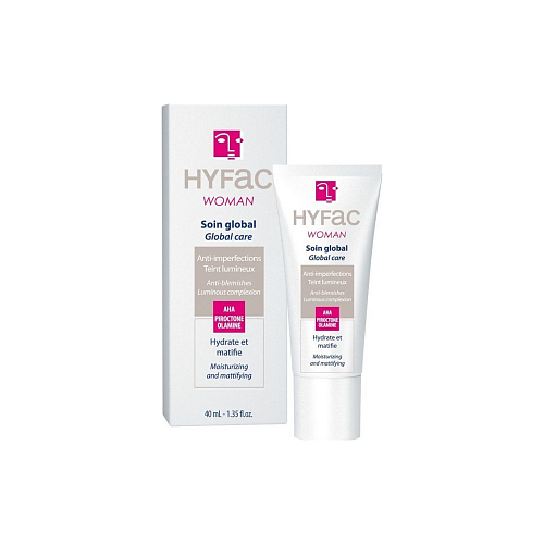 Bailleul Laboratoires Hyfac Woman Soin Global Global Care Κρέμα Προσώπου για Ενυδάτωση & Ατέλειες με AHA 40ml