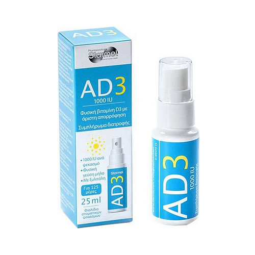 Starmel AD3 Oral Spray Βιταμίνη για Ενίσχυση του Ανοσοποιητικού & την Υγεία των Οστών 1000iu 25ml