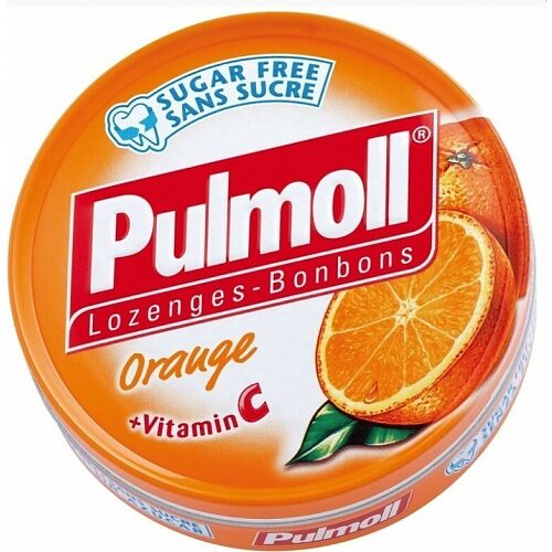 Pulmoll Vitamin C Παστίλιες για Ξηρό και Παραγωγικό Βήχα Πορτοκάλι 45gr