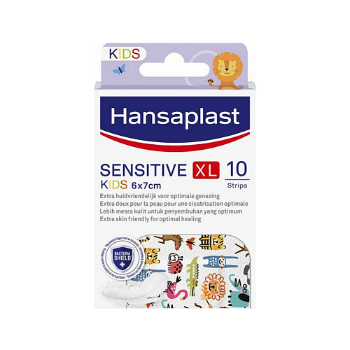 Hansaplast Sensitive Kids Παιδικά Αυτοκόλλητα Επιθέματα XL 7x6cm 10τμχ