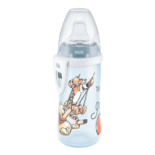 Nuk Active Cup Disney Winnie The Pooh Εκπαιδευτικό Μπιμπερό Πλαστικό Γαλάζιο για 12m+ 300ml