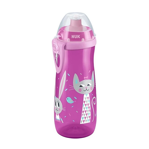Nuk Sports Cup Εκπαιδευτικό Μπιμπερό Πλαστικό Μωβ Sports Cup Push-pull για 24m+ 450ml