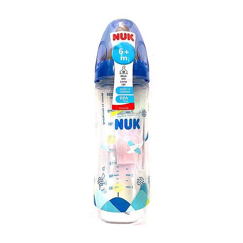 NUK New Classic Μπιμπερό Πλαστικό PP με Θηλή Καουτσούκ 6-18m 