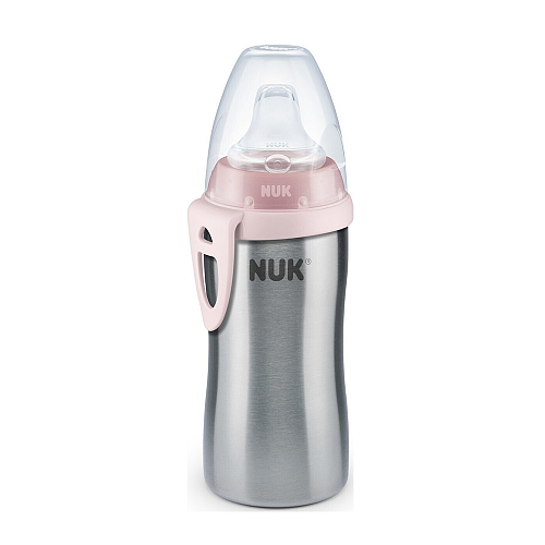 Nuk Action Cup Εκπαιδευτικό Μπιμπερό Πλαστικό Ροζ 12m+ 230ml