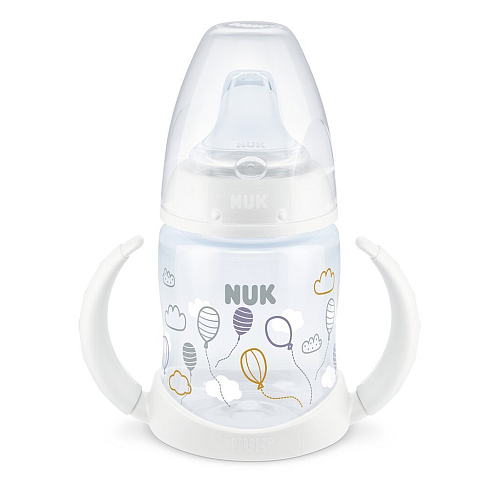 Nuk First Choice Εκπαιδευτικό Μπιμπερό Πλαστικό με Λαβές Λευκό 6m+ 150ml