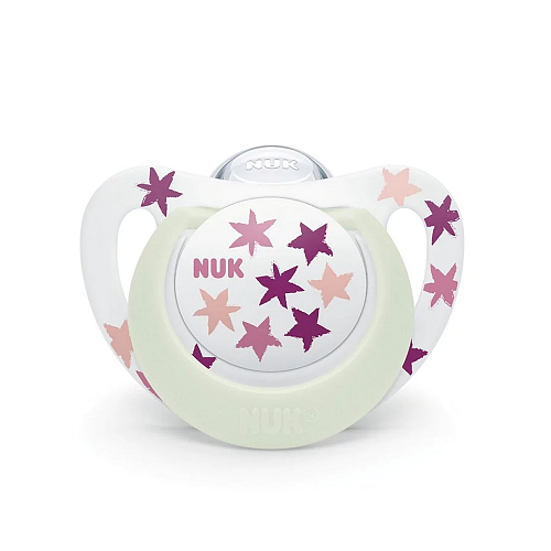 Nuk Star Night Ορθοδοντική Πιπίλα Σιλικόνης με Θήκη Star για 18-36 μηνών