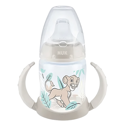 Nuk Εκπαιδευτικό Μπιμπερό με Λαβές First Choice 6m+ The Lion King 150ml